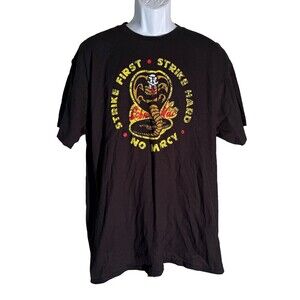 COBRA‎ KAI Short Sleeve Pull-Over Crew Neck Black T-Shirt XL NWT